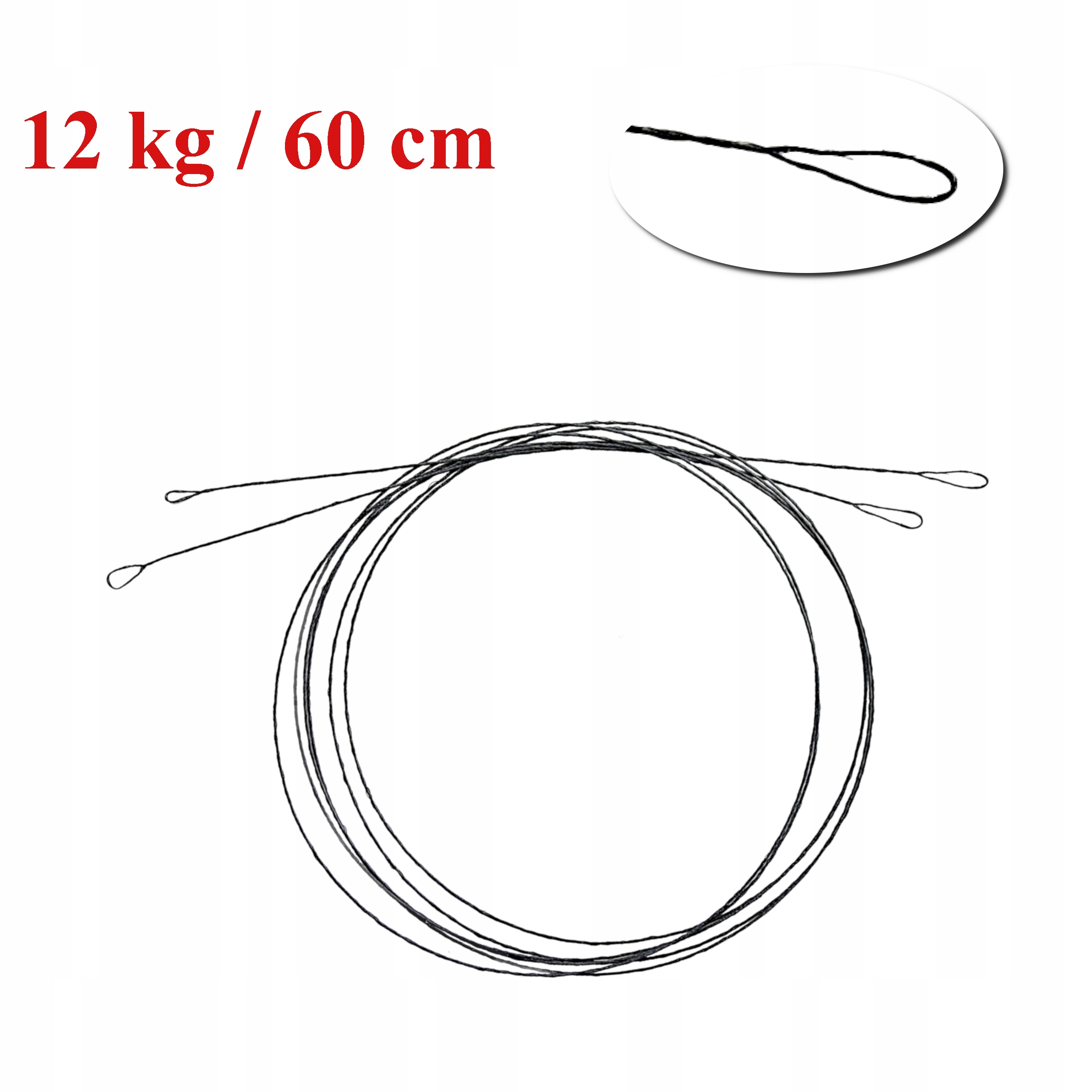 PRZYPONY WOLFRAMOWE Niezbrojone 60 cm 12 kg - 2szt Materiał wolfram