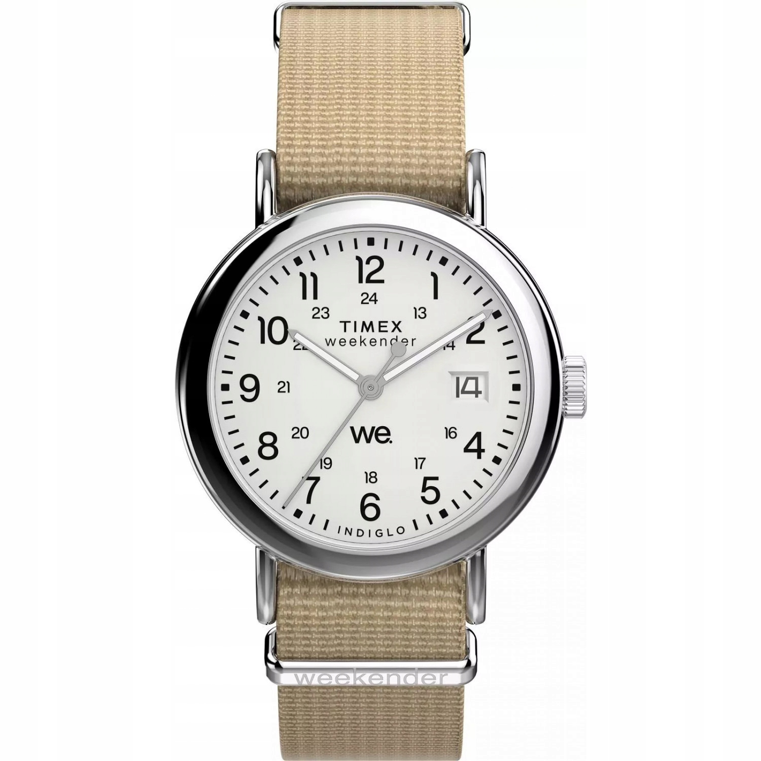 Pánské Hodinky Timex TW2Y09100 béžový pásek