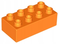 

Lego Duplo 3011 Klocek 2X4 pomarańcz Nowy (12g)