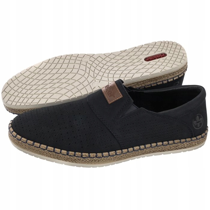 

Buty Męskie Półbuty na Lato Rieker B5256-14 Blue