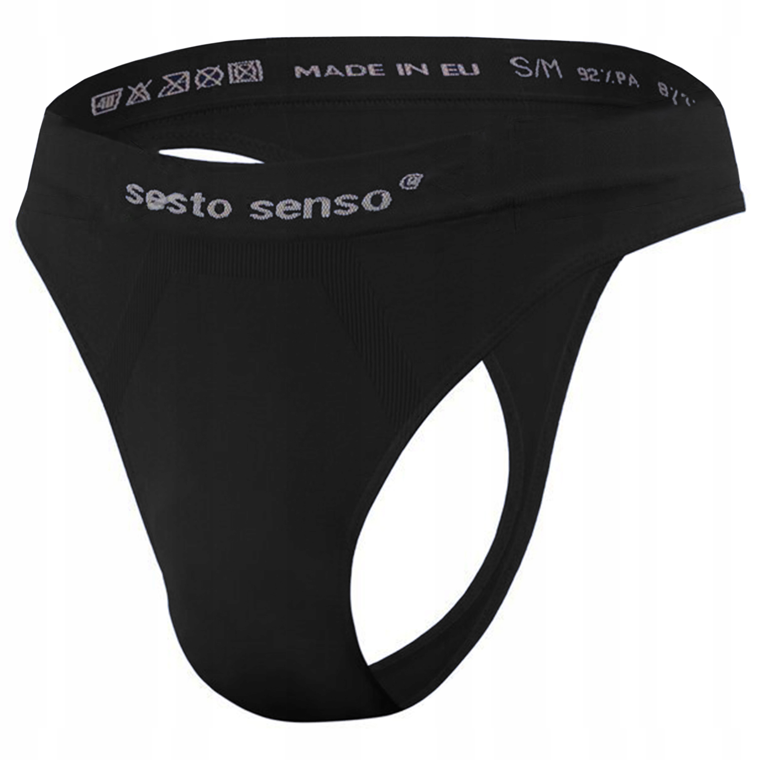 

Sesto Senso stringi męskie bezszwowe Czarny L/XL