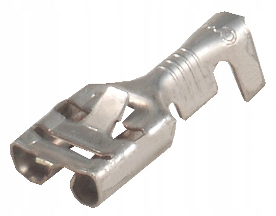 KONEKTOR ZENSKI J 6,3 NASUWKA Z ZACZEPEM 100 SZT CYNOWANY