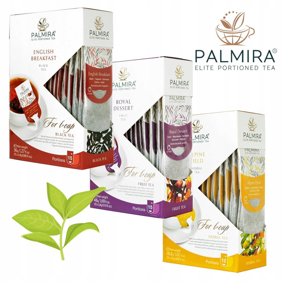 Levně Palmira Prémiová sada čajů Alpine field English breakfast Royal Dessert