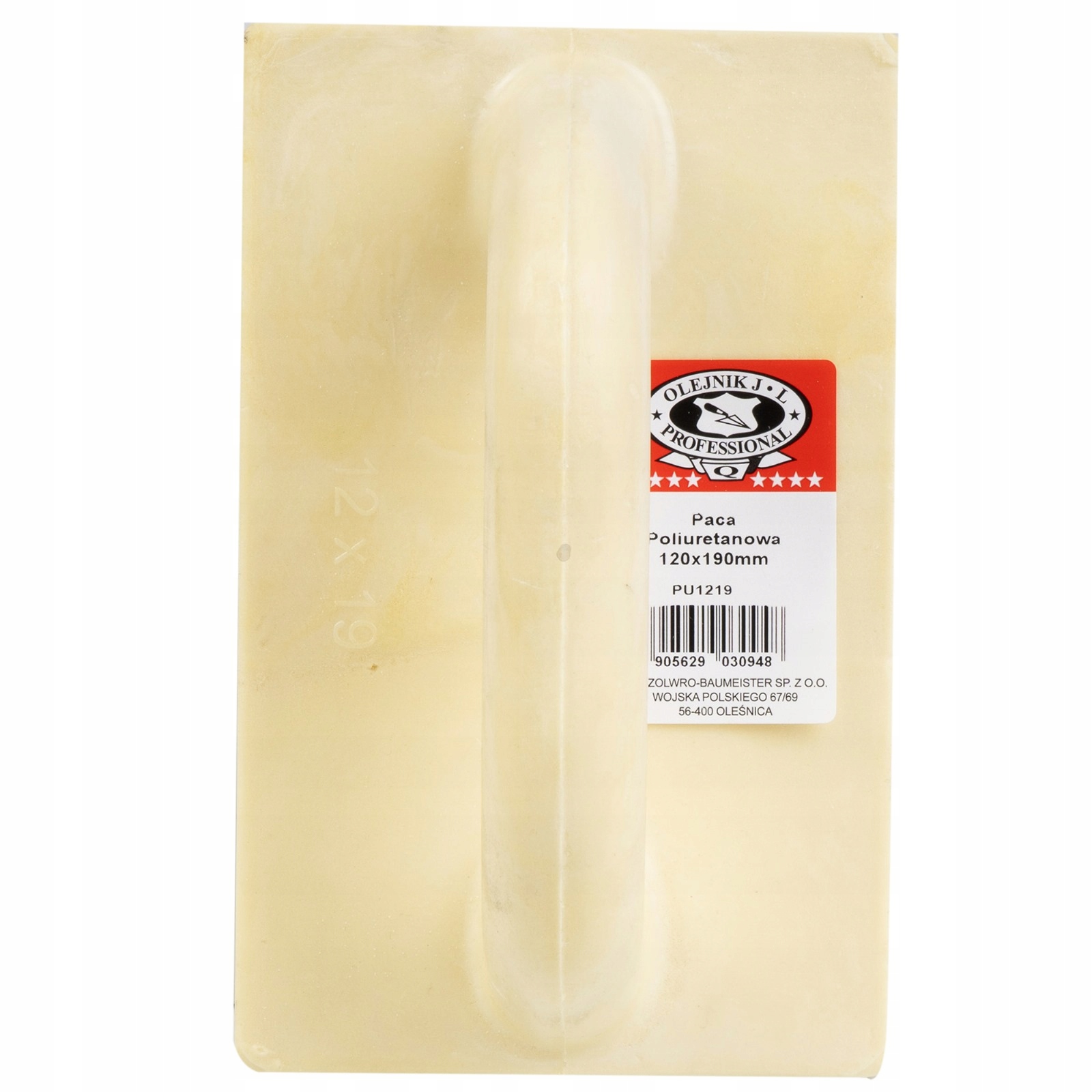 OLEJNIK PACA TYNKARSKA POLIURETANOWA 120x190MM Typ paca