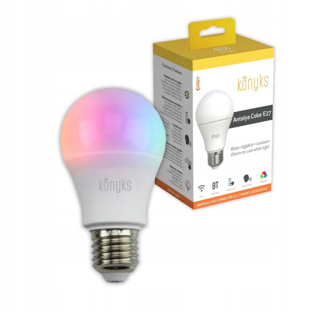 KONYKS ANTALYA COLOR E27 LED WIFI + BLUETOOTH ŻARÓWKA
