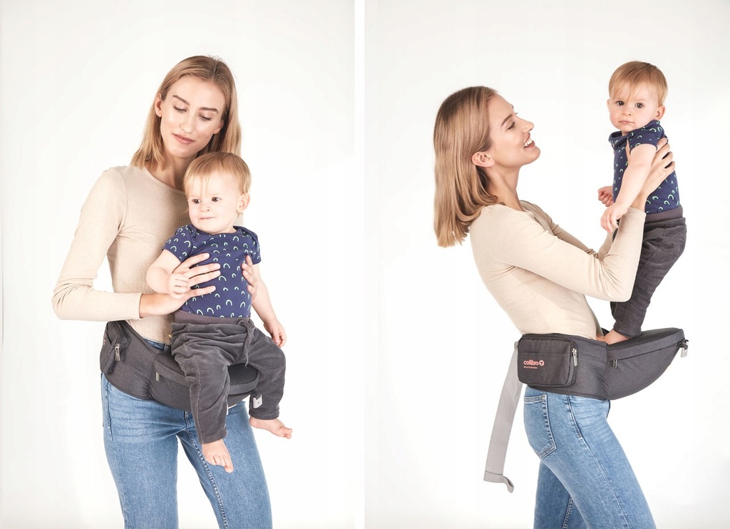 Colibro Honey Nosidełko 12w1 PRZODEM TYŁEM BOKIEM ERGONOMICZNE do 18kg ONYX Wiek dziecka 24 mies.