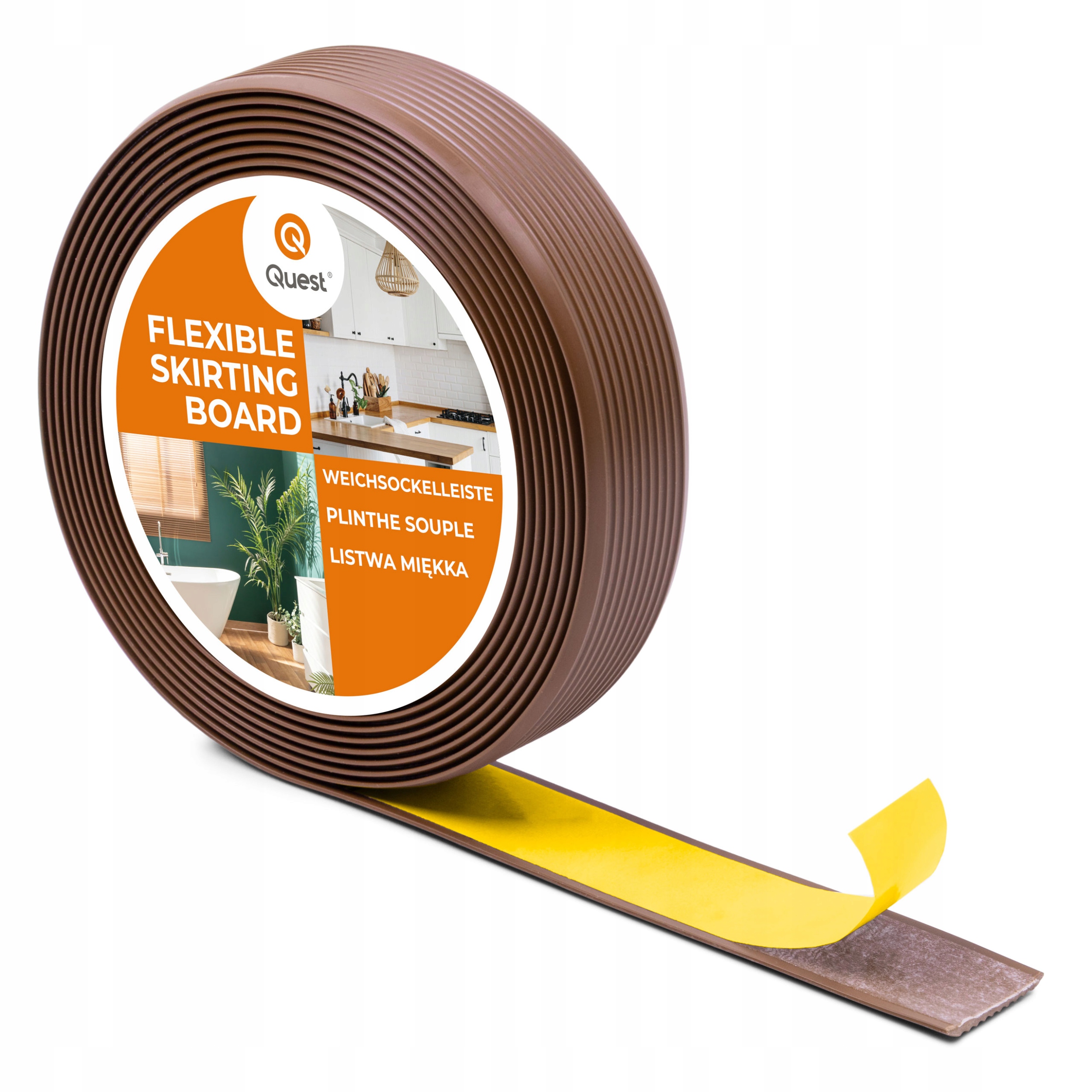 Protišmyková Pvc samolepiaca lišta, drážkovaná, LAP3, 35 mm, 5 m, hnedá