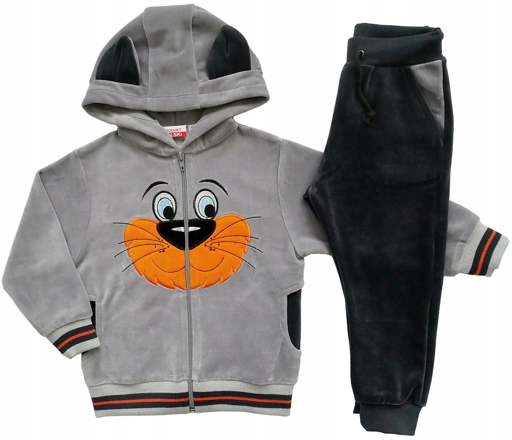 

Welurowy dres dla chłopca komplet Welur 122 tygrys