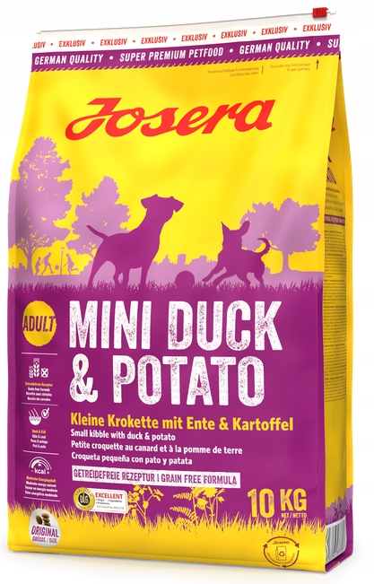 Josera bez zbóżowa karma sucha dla małej średniej rasy z kaczką 10 kg
