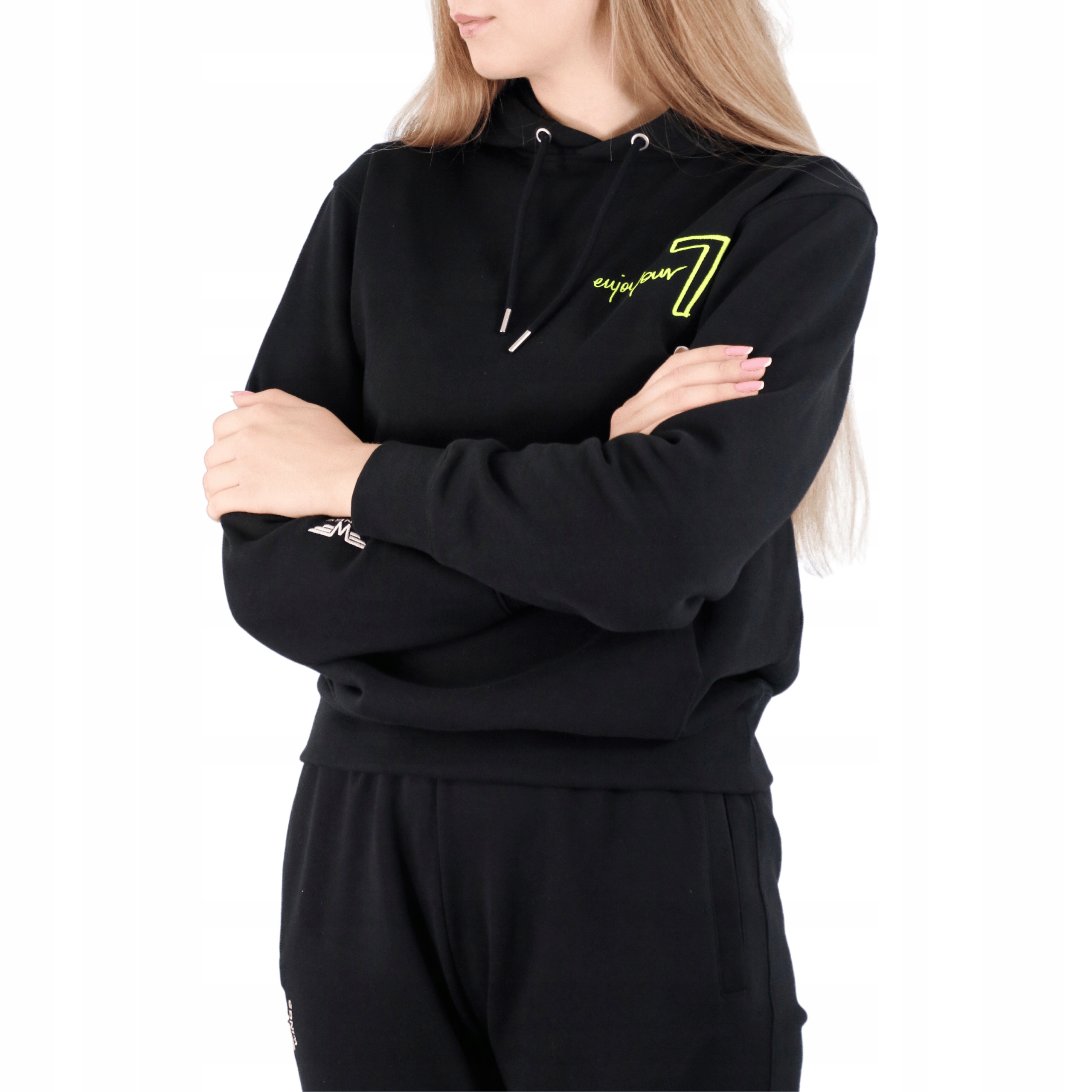 Oversize Mikina s kapucí S Černá Unisex Wings x Paprocki & Brzozowski