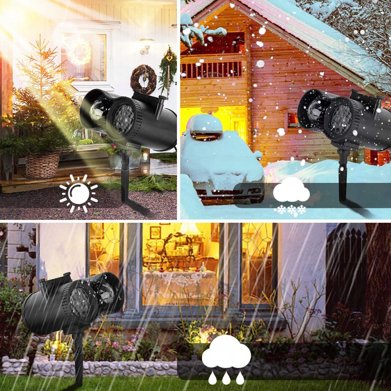 PROJEKTOR ŚWIĄTECZNY LASEROWY ZEWNĘTRZNY LED 15W WODOODPORNA Z PILOTEM Rodzaj rzutnik