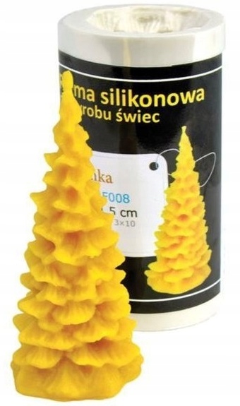 

Forma silikonowa do świec z wosku Choinka 9cm śred