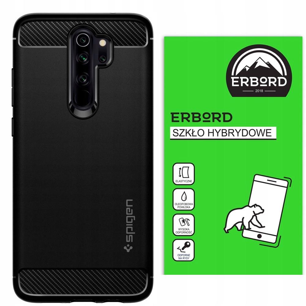 

Etui Pancerne Spigen do Redmi Note 8 Pro + Szkło