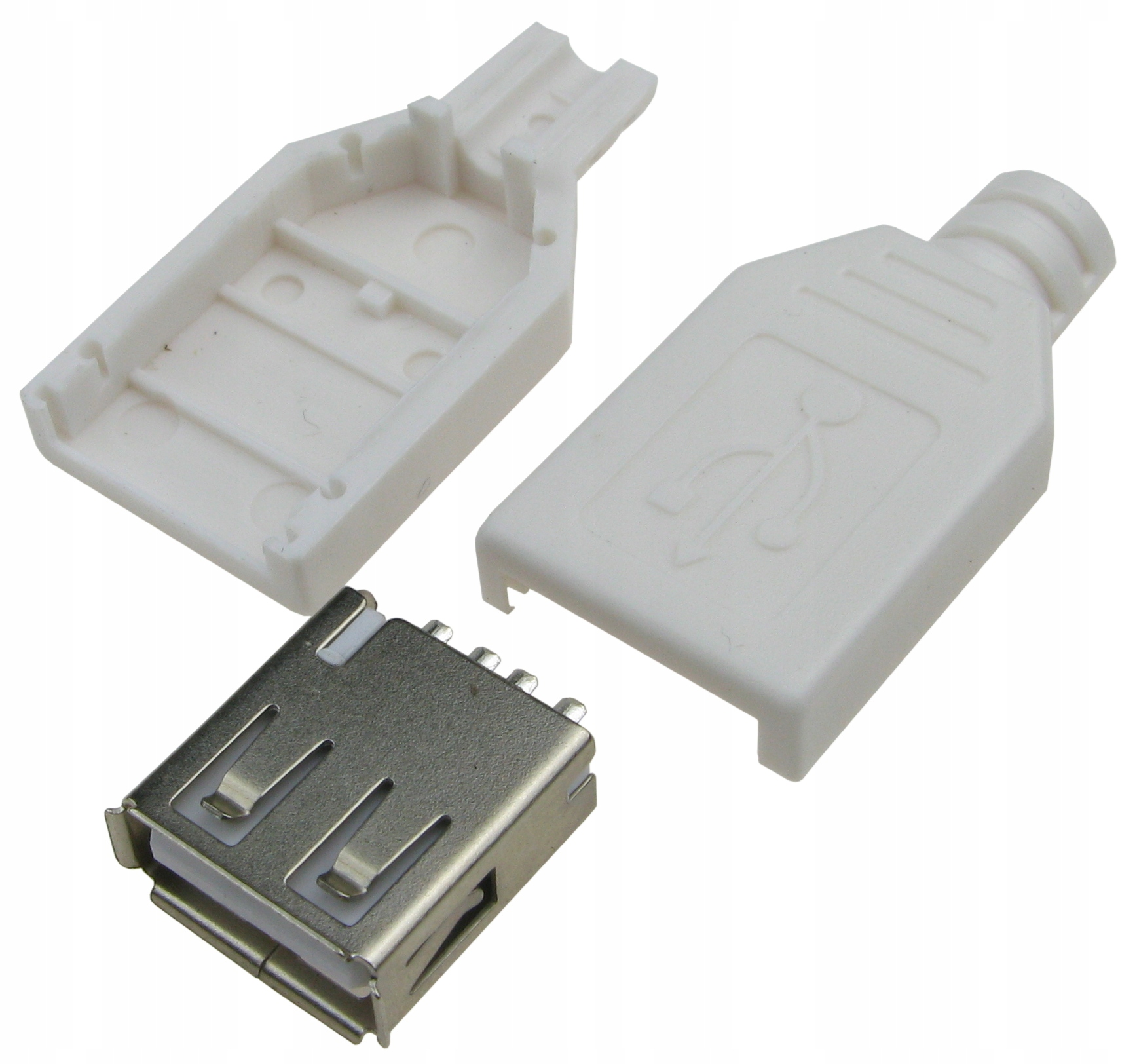 

Gniazdo Usb A na kabel z osłoną białe /3801