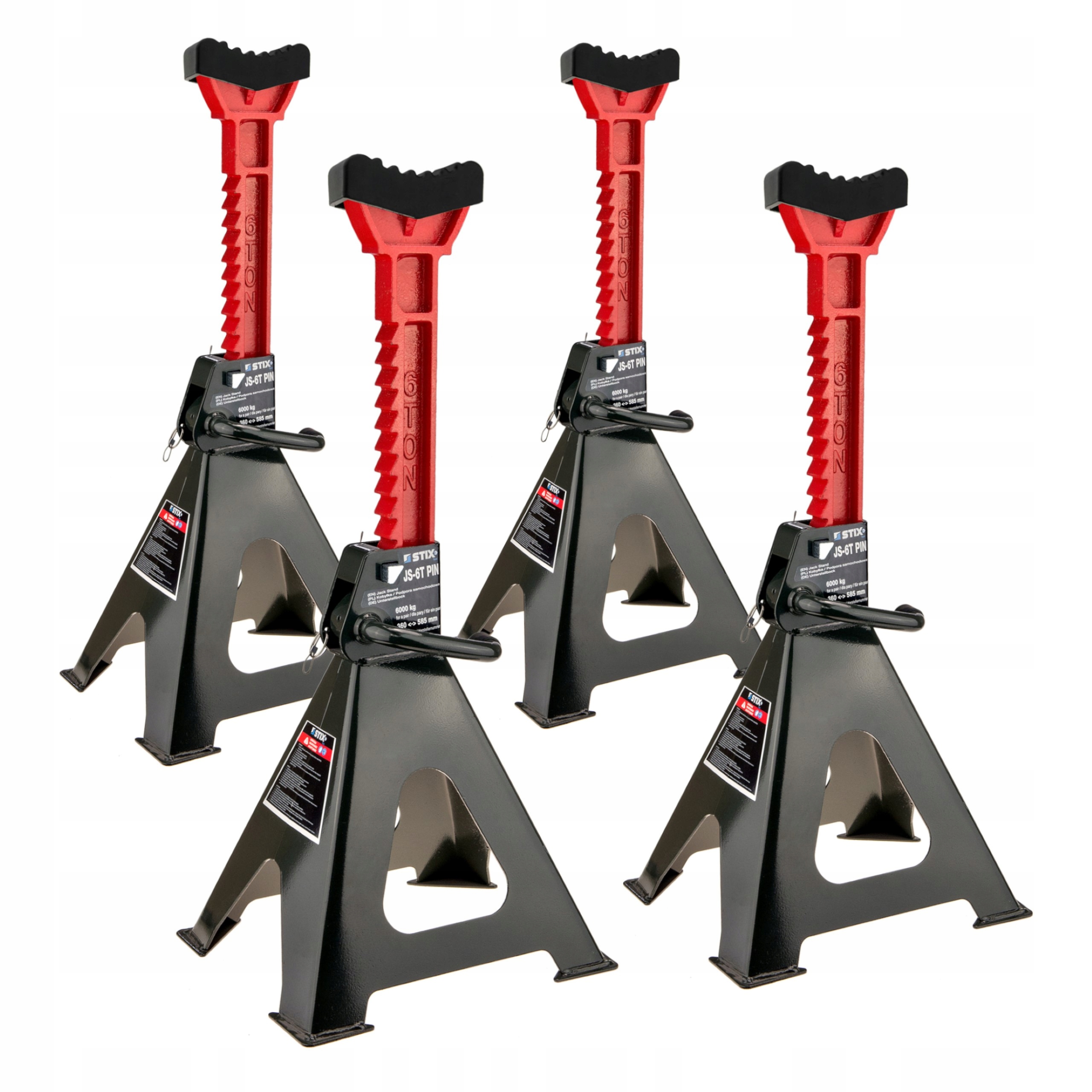 KOBYŁKI WARSZTATOWE 6T POD SAMOCHÓD PODPÓRKI ZABEZPIECZENIE 4 SZT. + GUMY