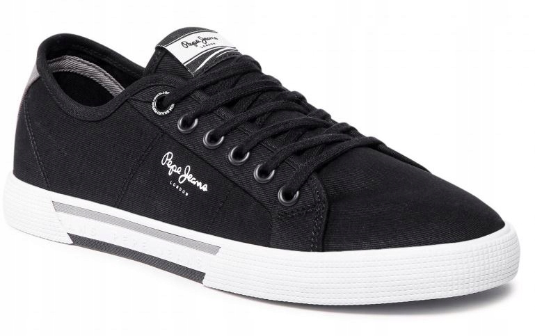 Pepe Jeans Brady Men Basic Pánské Boty Černé Nízké Tenisky 44 Awf