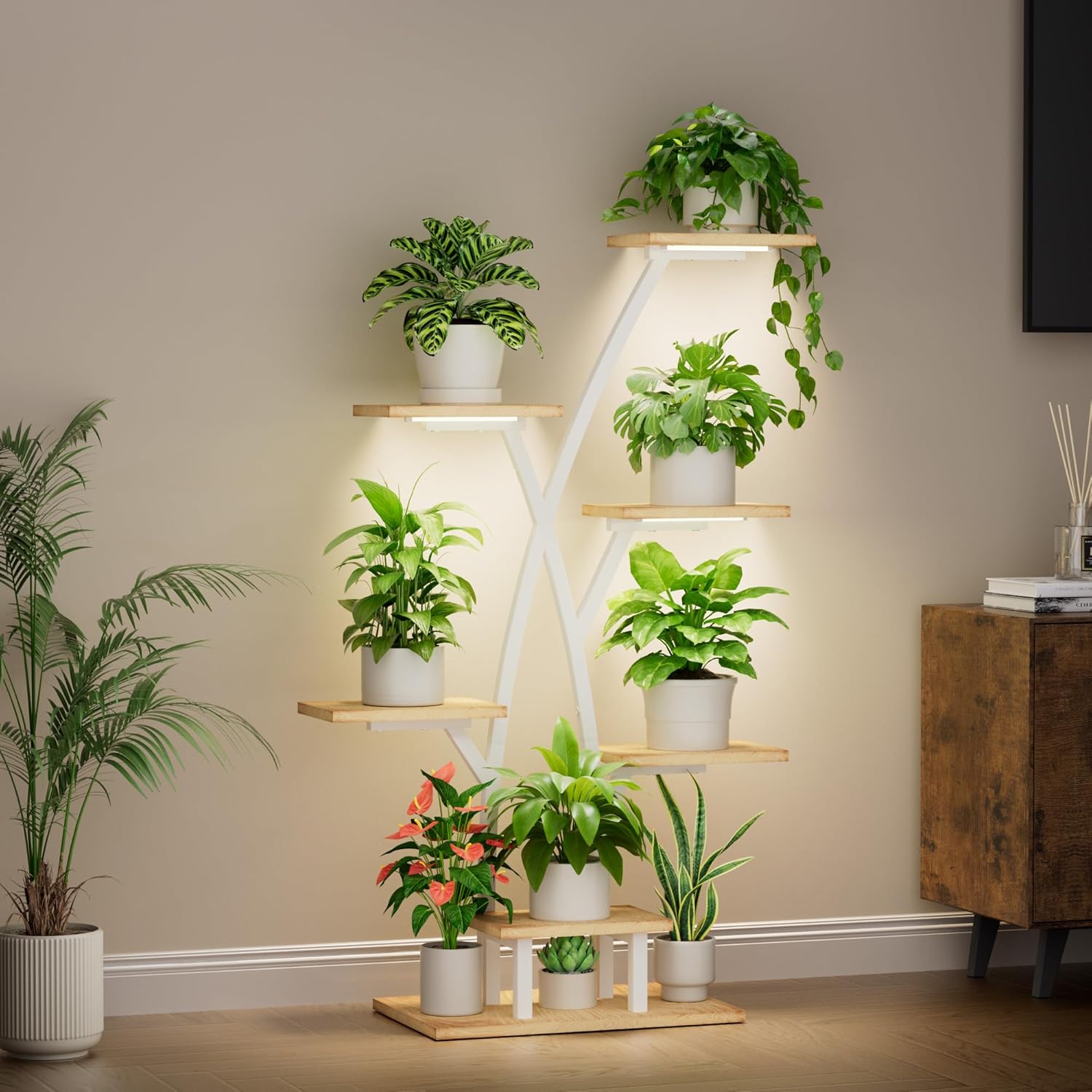 Regál Na Rostliny 7 Úrovní S Osvětlením 105 CM