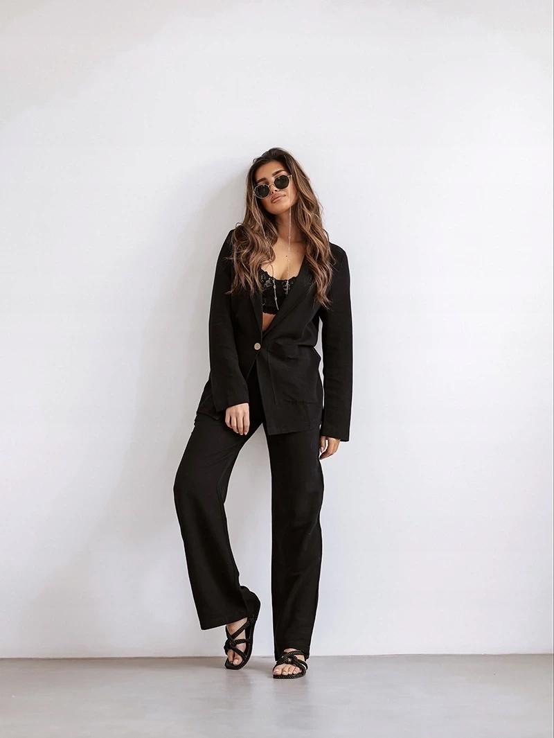 Komplet Sako A Kalhoty VE48 Černá L (40)