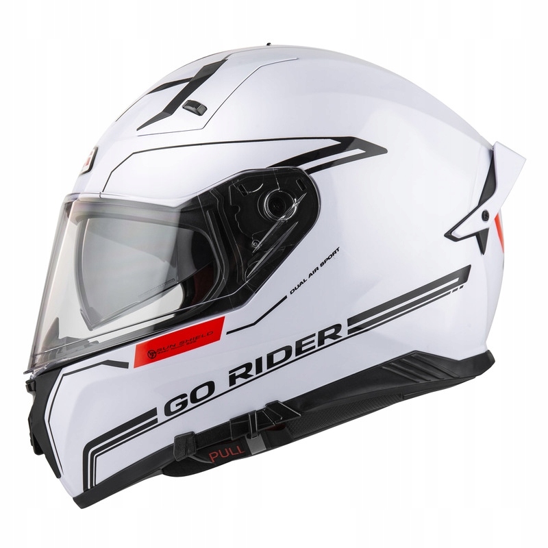 Motocyklová Prilba Nzi Go Rider Stream Duo Solid Nouveau White (XL)
