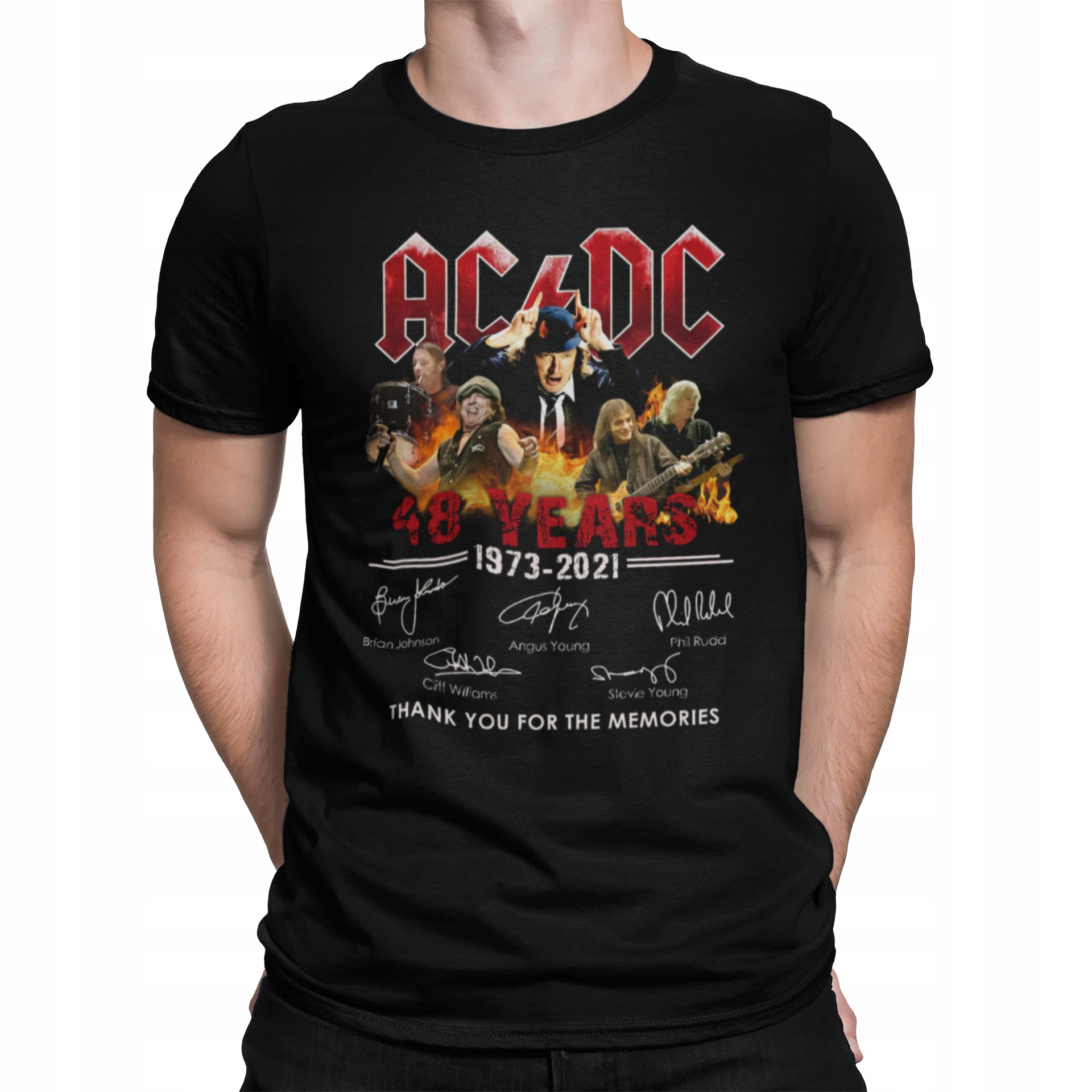 

Ac/dc T-Shirt Koszulka 48 lat Autografy Metal M