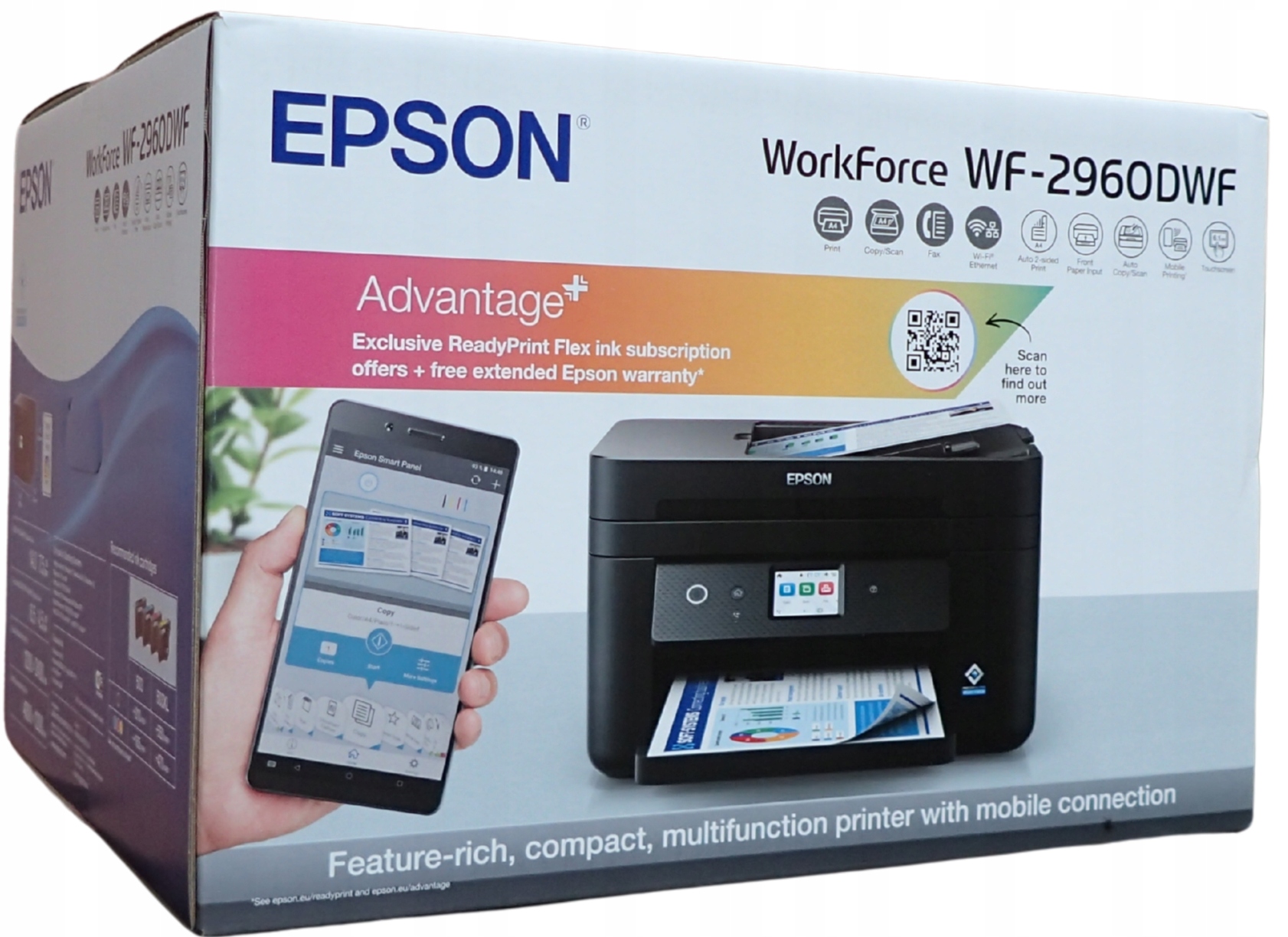 Drukarka Wielofunkcyjna Atramentowa Epson WF-2960DWF Skaner 4w1 WiFi Duplex