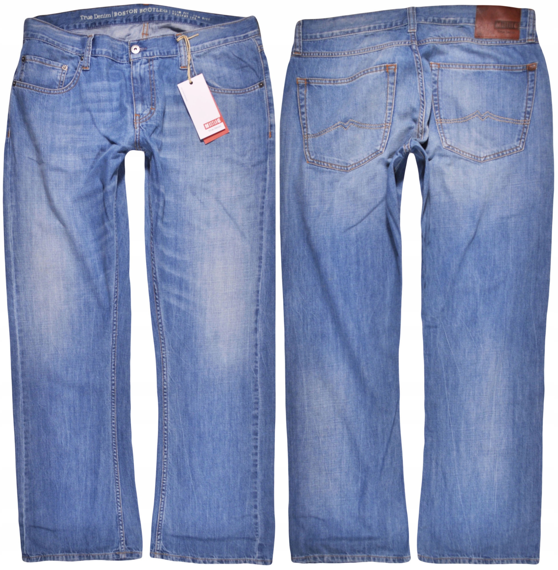 Mustang kalhoty Low Waist blue jeans Boston Bootleg W31 L36