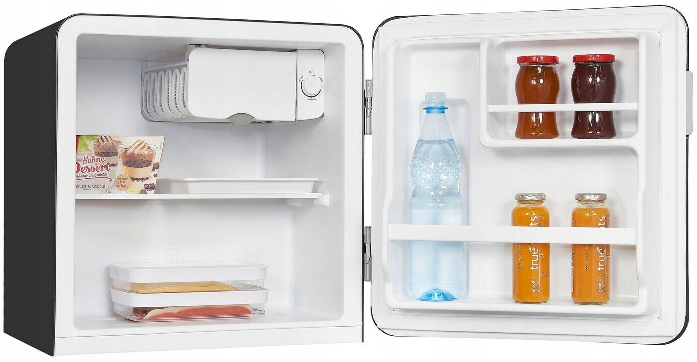 Mini Mała Lodówka 47L Jednodrzwiowa Hotelowa Wolnostojąca Na Działkę Czarna