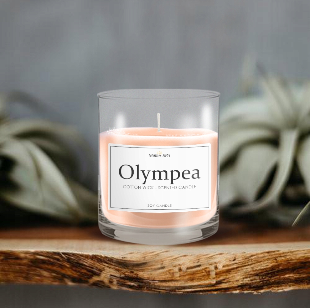 Möller SPA OLYMPEA SOJOWA NATURALNA ŚWIECZKA ŚWIECA O ZAPACHU PERFUM Skład sojowa