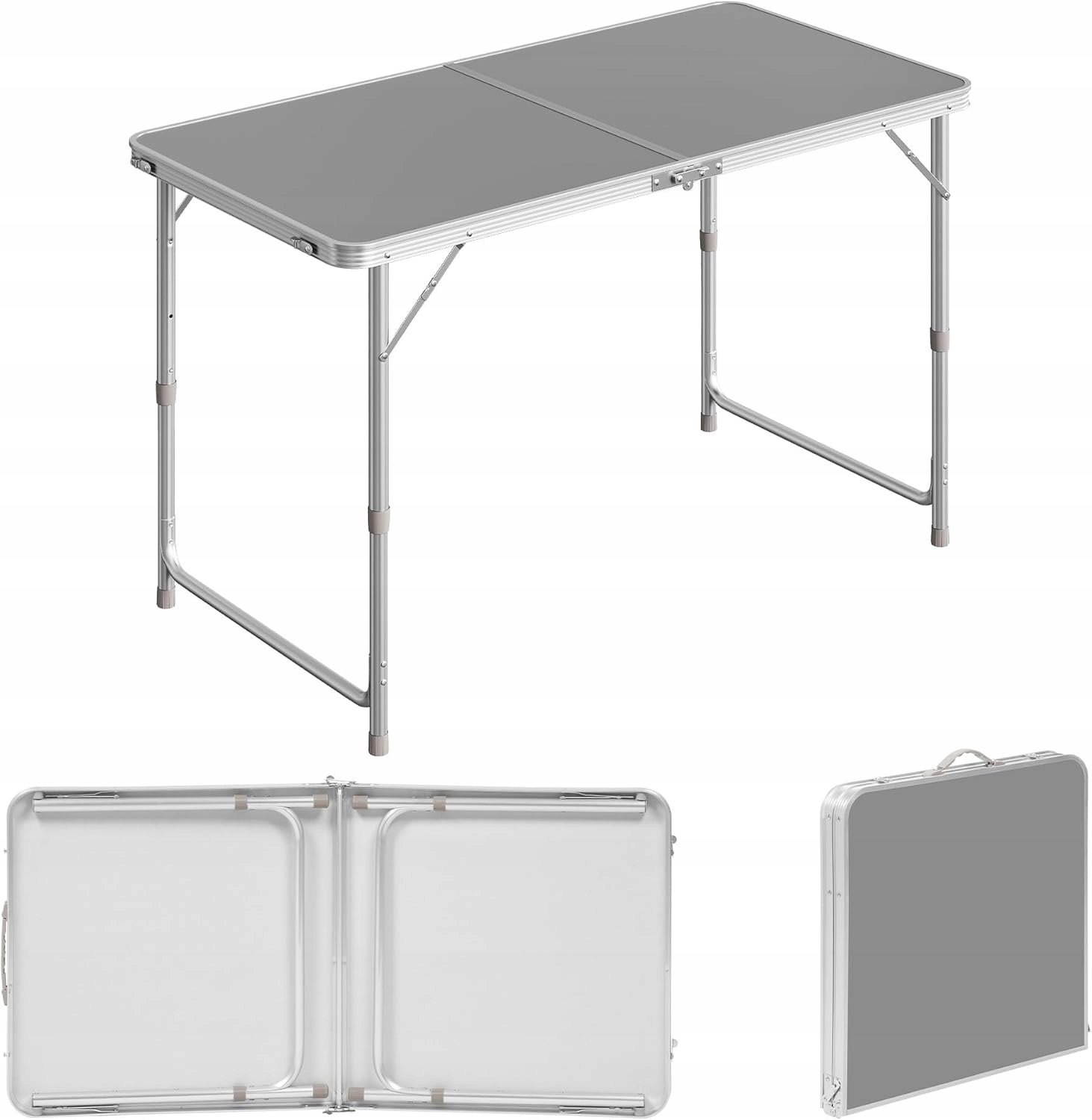 Woltu Skládací Zahradní Kempingový Stůl S Přenosnou Regulací 60 X 120 X 70