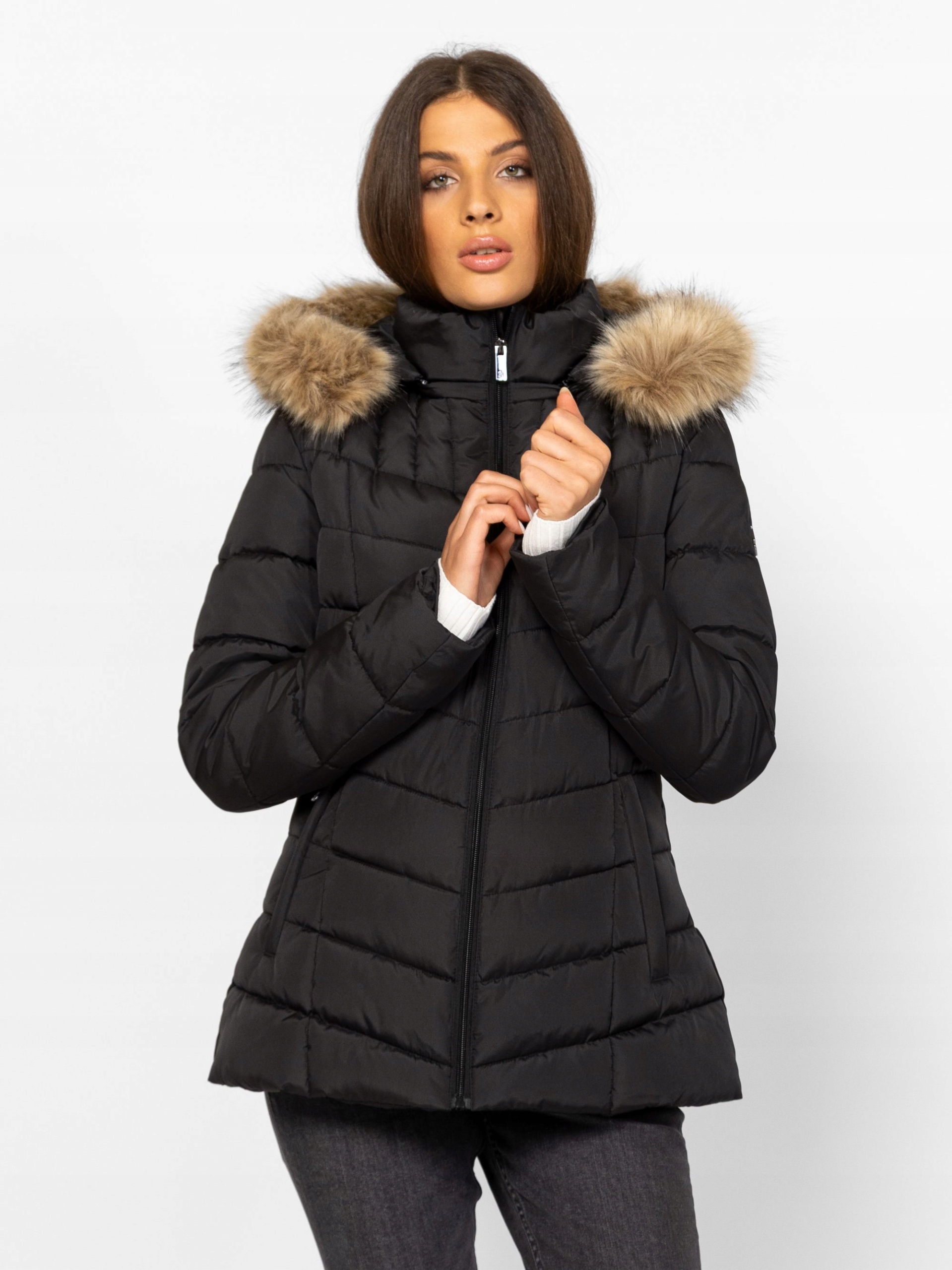 Heavy Tools Dámská Zimní Bunda S Kapucí Prošívaná Narla Černá L