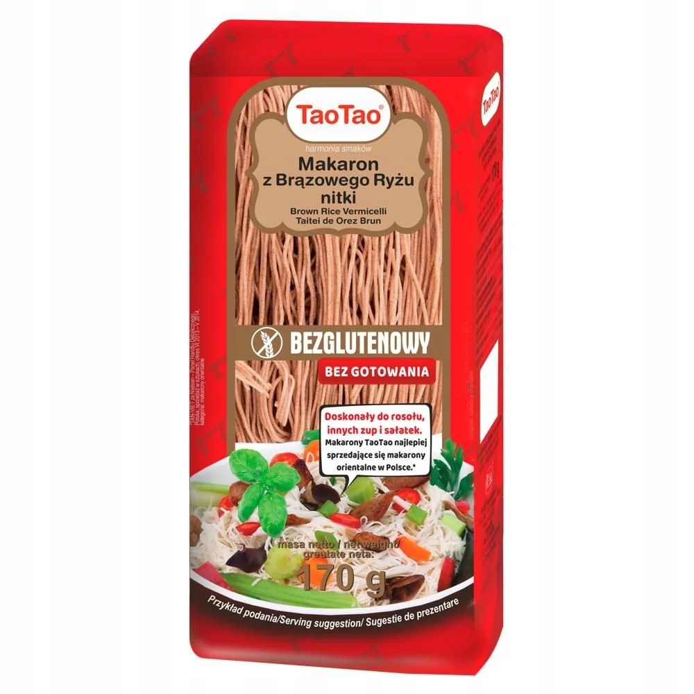 8 Sztuk Tao-tao Makaron Z Brązowego Ryżu 170G
