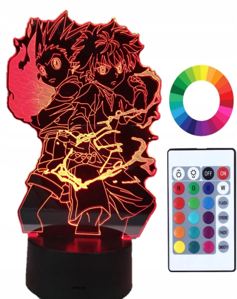 

Lampka Nocna 3D Led Hunter X Kurapika Gon Freecss