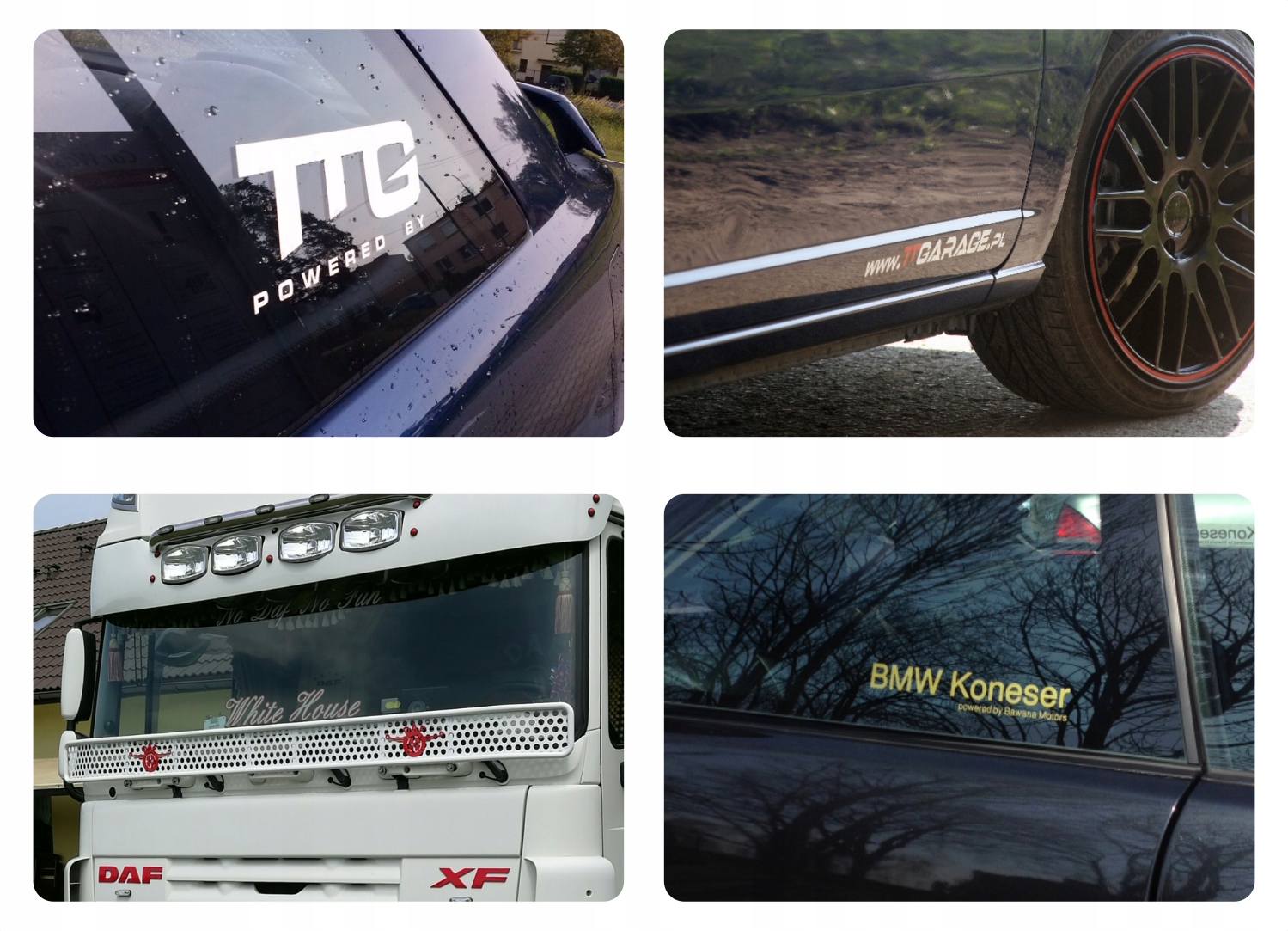 Naklejki, własny tekst, reklama, napisy - Połysk Waga produktu z opakowaniem jednostkowym 0.5 kg