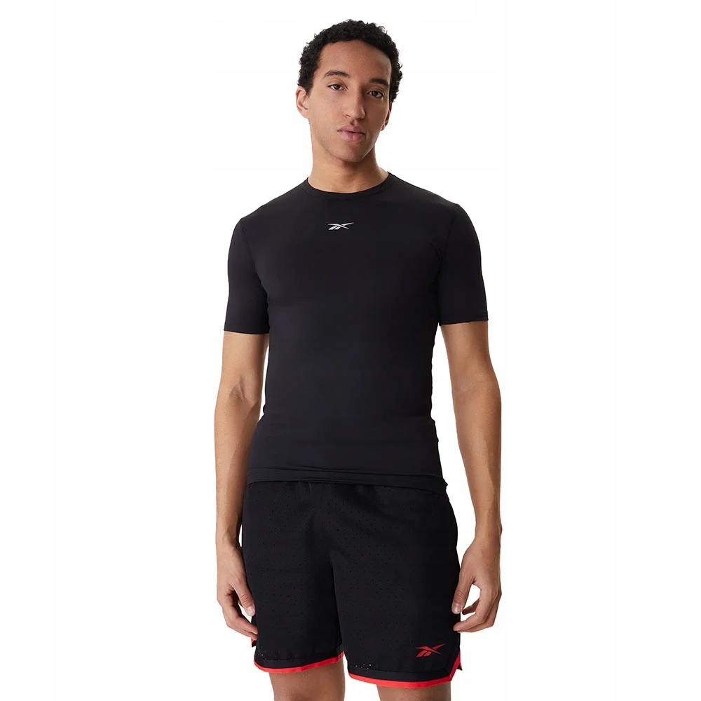 Koszulka treningowa męska Reebok Short Sleeve Czarna RK25599CCM XL
