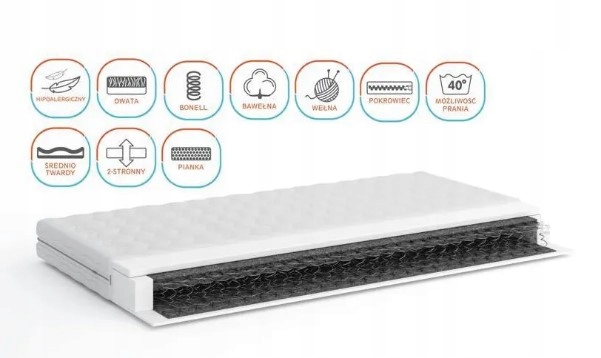 Łóżko piętrowe 3 osobowe GABI, materace 180x75 Materiał dominujący drewno