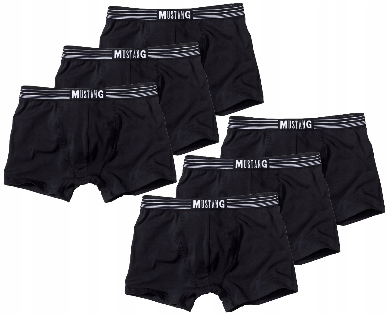 

2 X Mustang Bokserki Męskie Czarne 3PAK M
