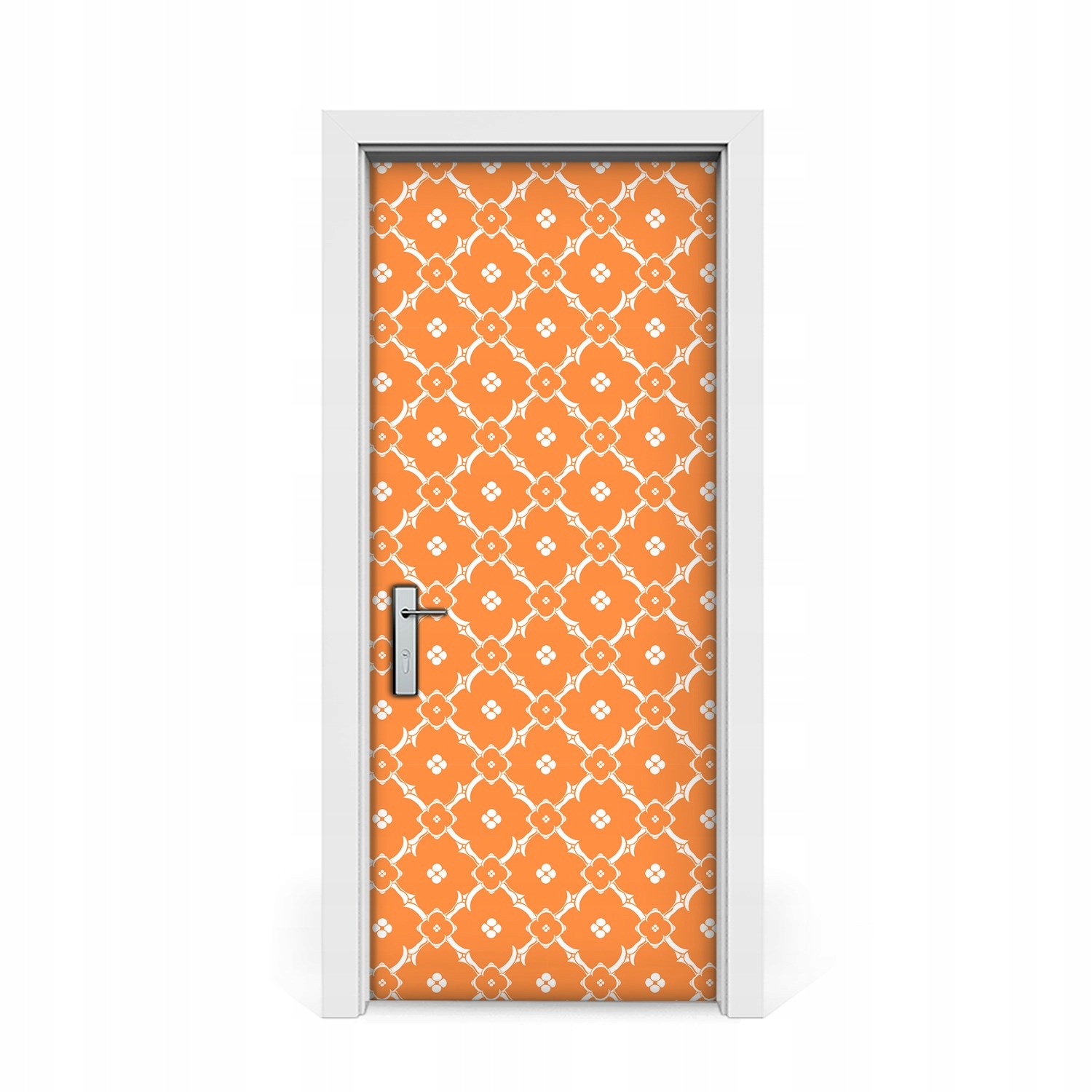 

Naklejka na drzwi Pomarańczowe kwiaty wzór 85x205