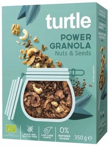2x Turtle Granola S Ořechy A Semínky Bezlepková Bio 350 g Turtle