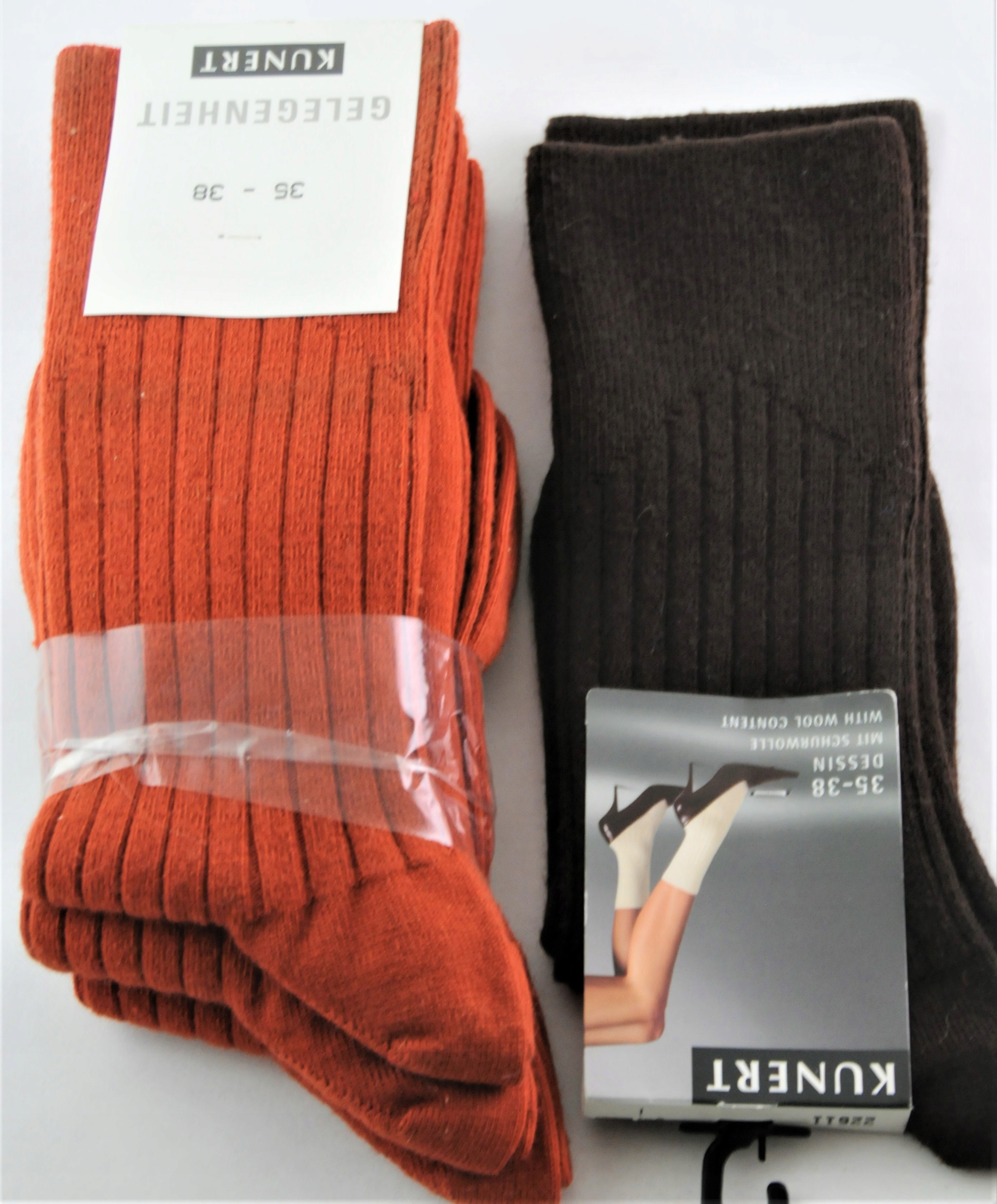 SKARPETY KUNERT WEŁNA AKRYL RUDY 35-38 -40% Rozmiar 35-38