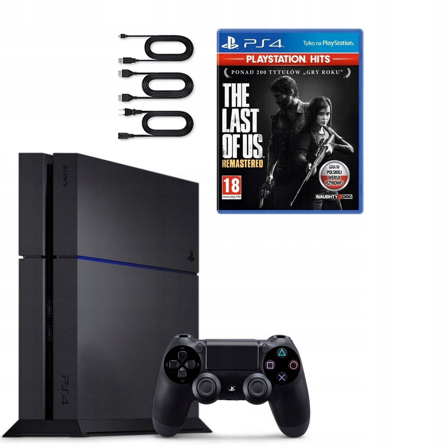 PLAYSTATION 4 PS4 1TB/1000GB + PAD GRA THE LAST OF US |ZESTAW Z GWARANCJĄ