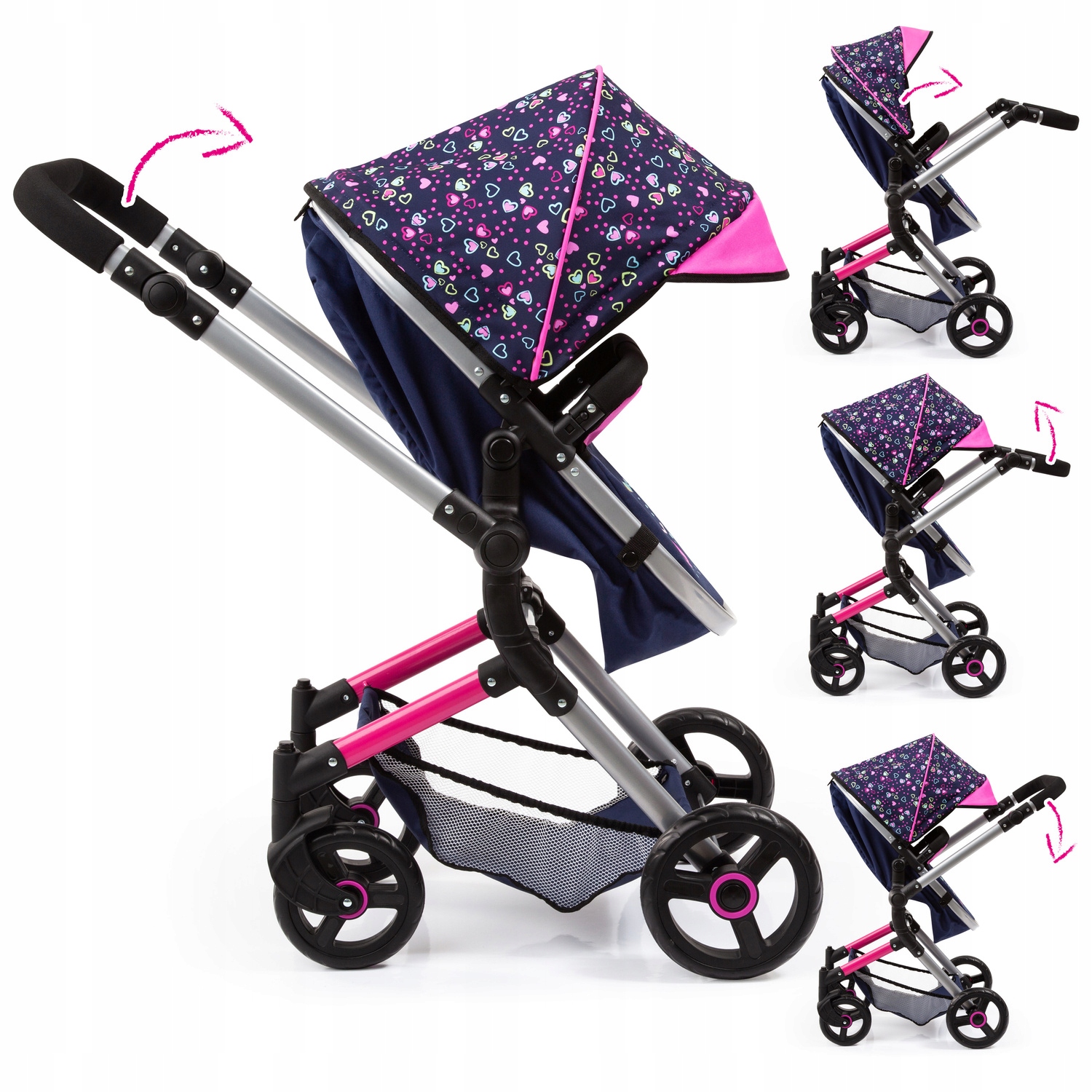 WÓZEK DLA LALEK GŁĘBOKI SPACERÓWKA VARIO COMBI 2w1 Bayer Rodzaj zestaw 2 w 1