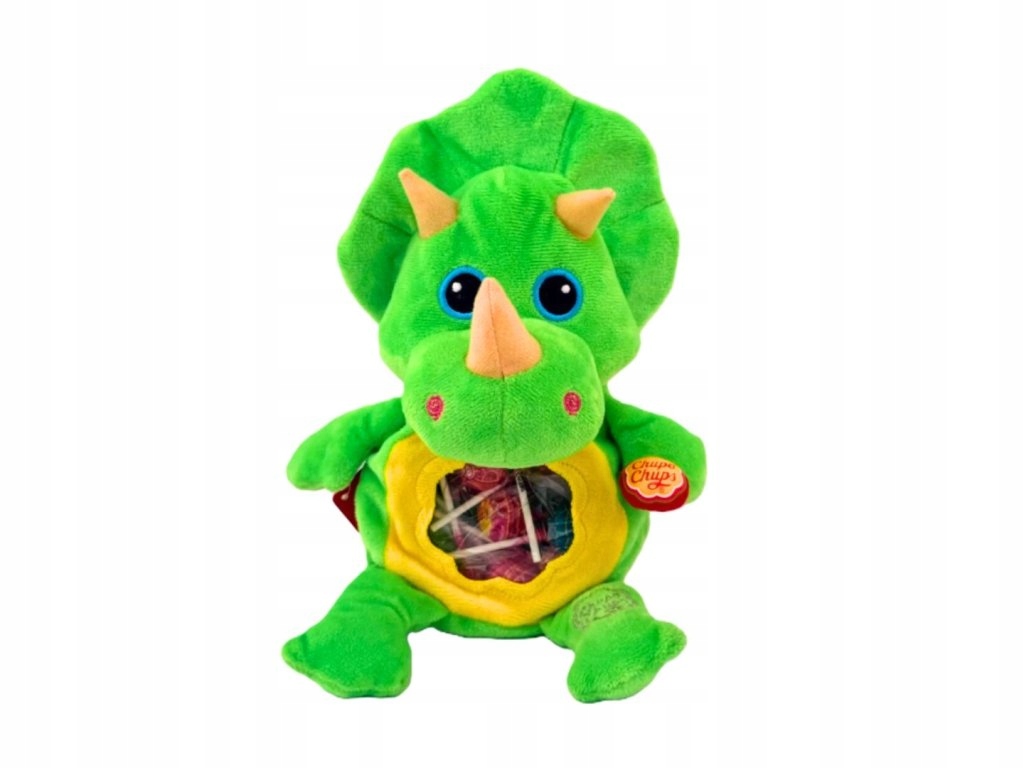 Levně Chupa Chups Lízátka Plyšák Batoh Zelený Smok 192 g.