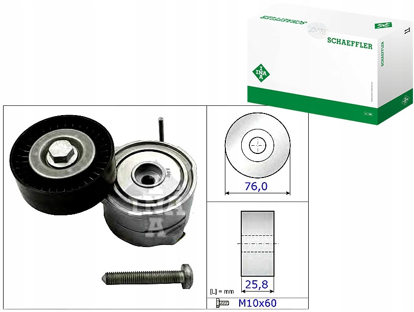 Rolka Napinacza Klínového Řemene Ina 06E903133B 06E