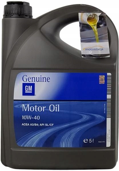 

Oe Opel Gm 10W40 Semisynthetic Sl/cf A3/B3/B4 5L