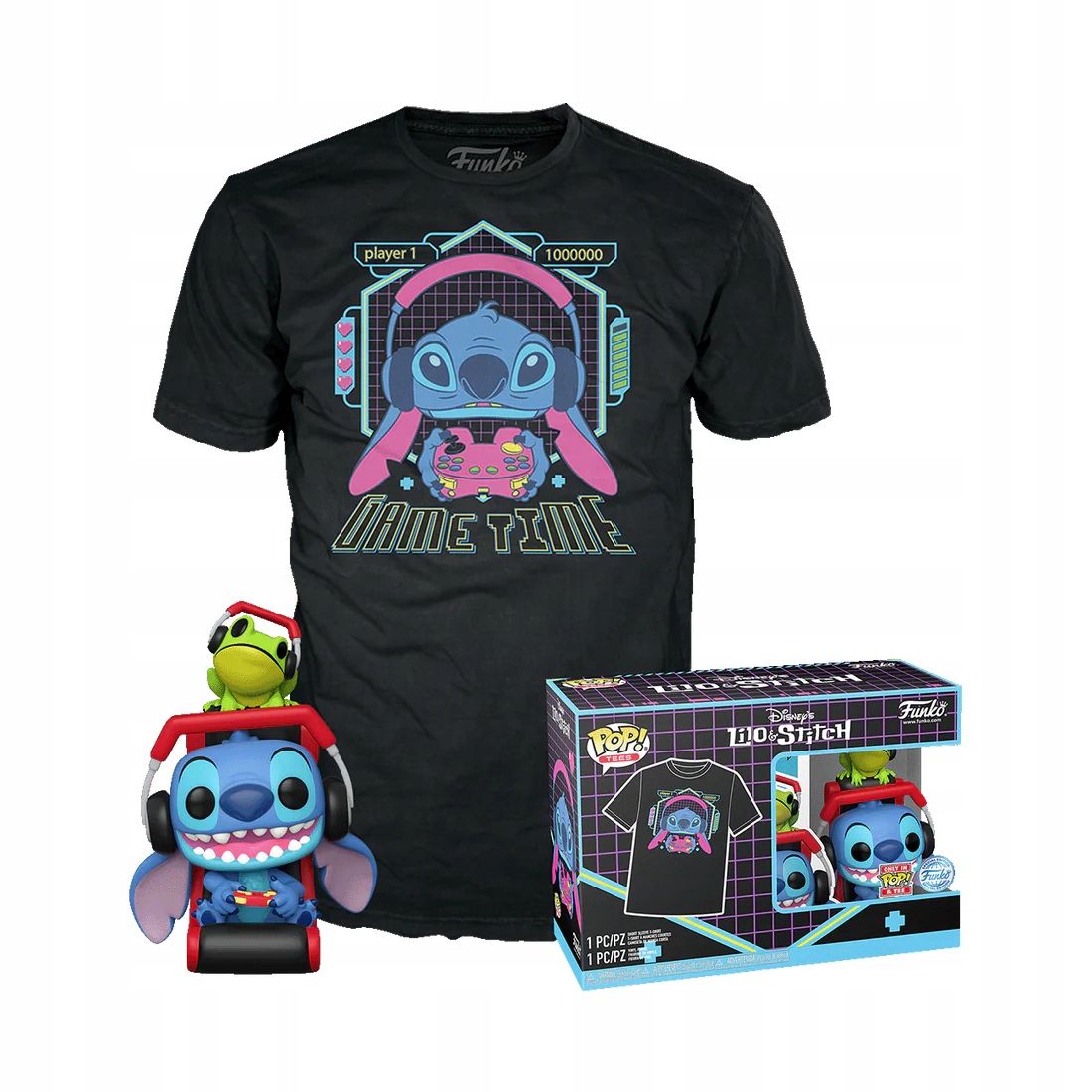 Lilo Stitch Pop N° XXX Gmr Stitch s žabákem tričko (M)