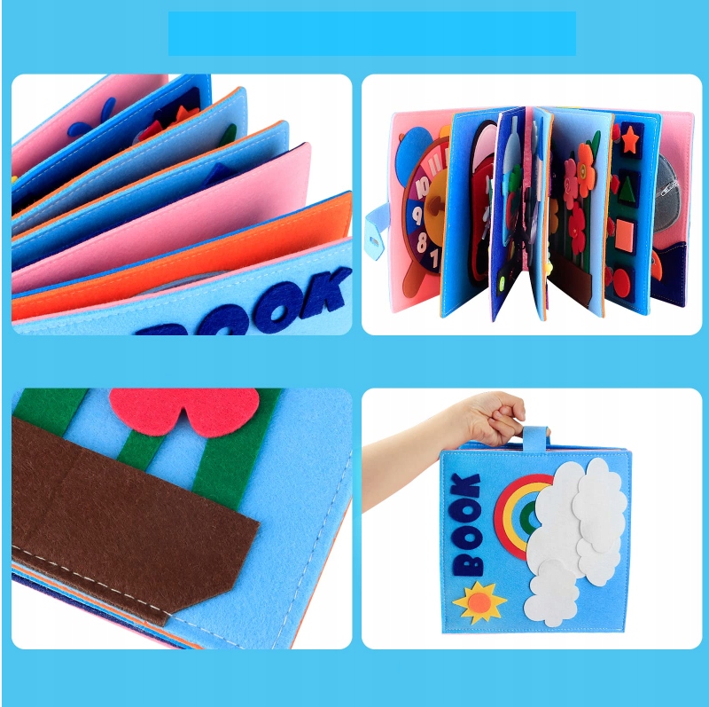 EDUKACYJNA MONTESSORI ZABAWKA SENSORYCZNA KSIĄŻKA 3D Kod producenta 222256