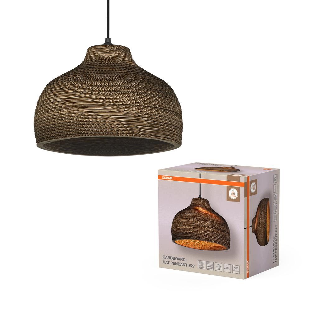Lampa Stropné závesné svietidlo E27 Dekoratívna hnedá dekorácia Osram