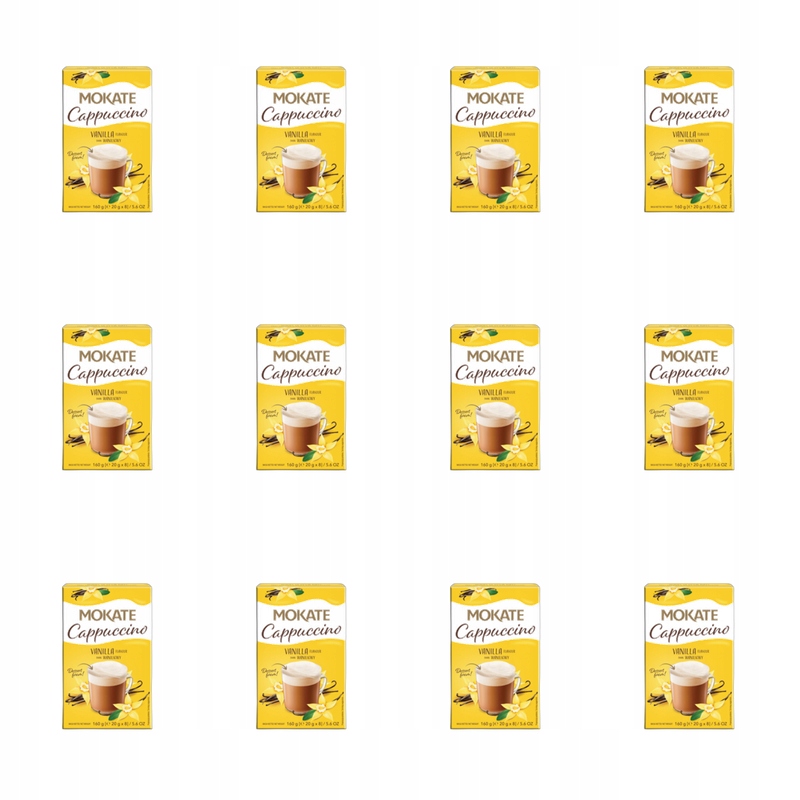 Mokate Cappuccino s vanilkovou příchutí 160 g (20 g x 8) X12