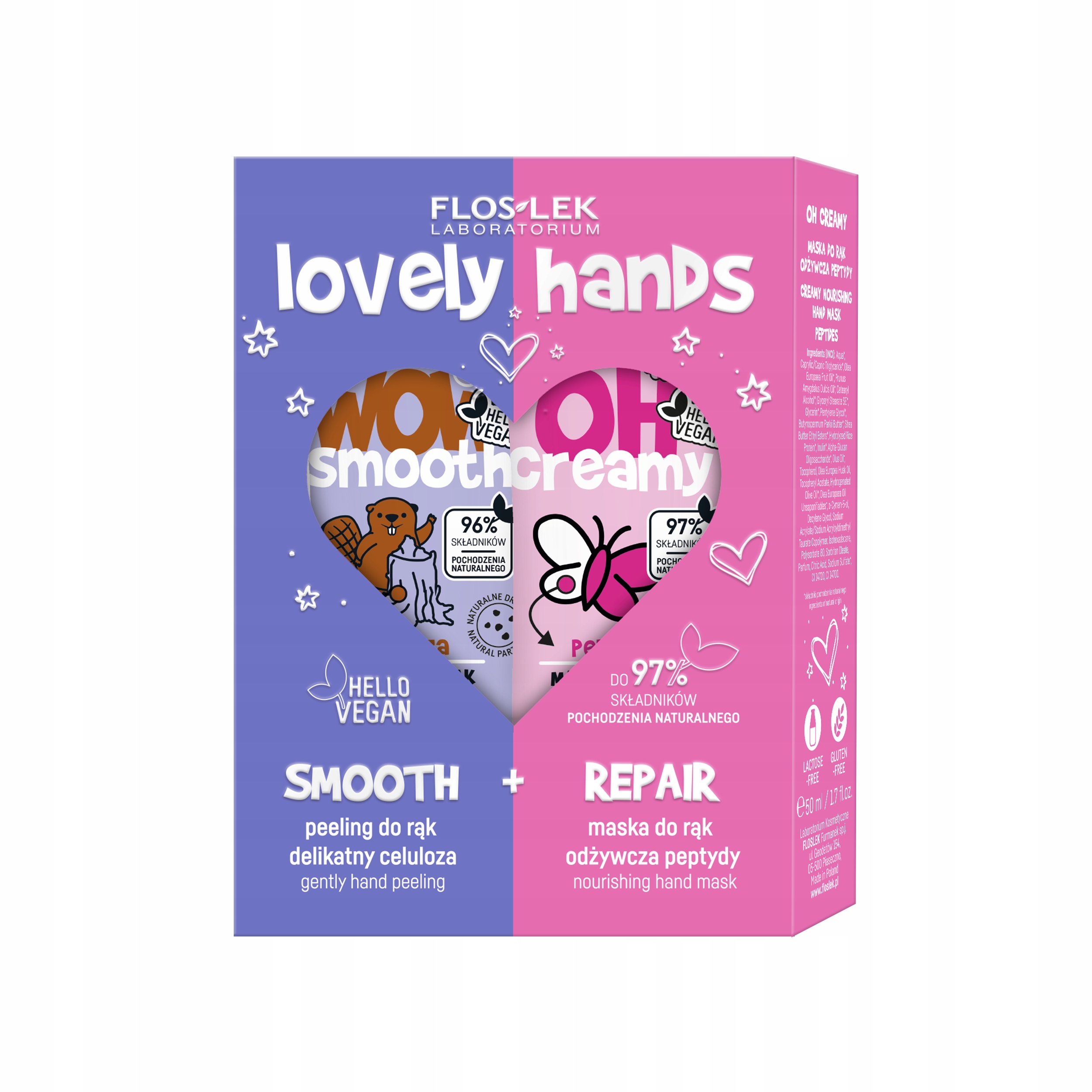 Floslek Opravná kúra na ruce ve 2 krocích, Peeling na ruce 50 ml 1 ks
