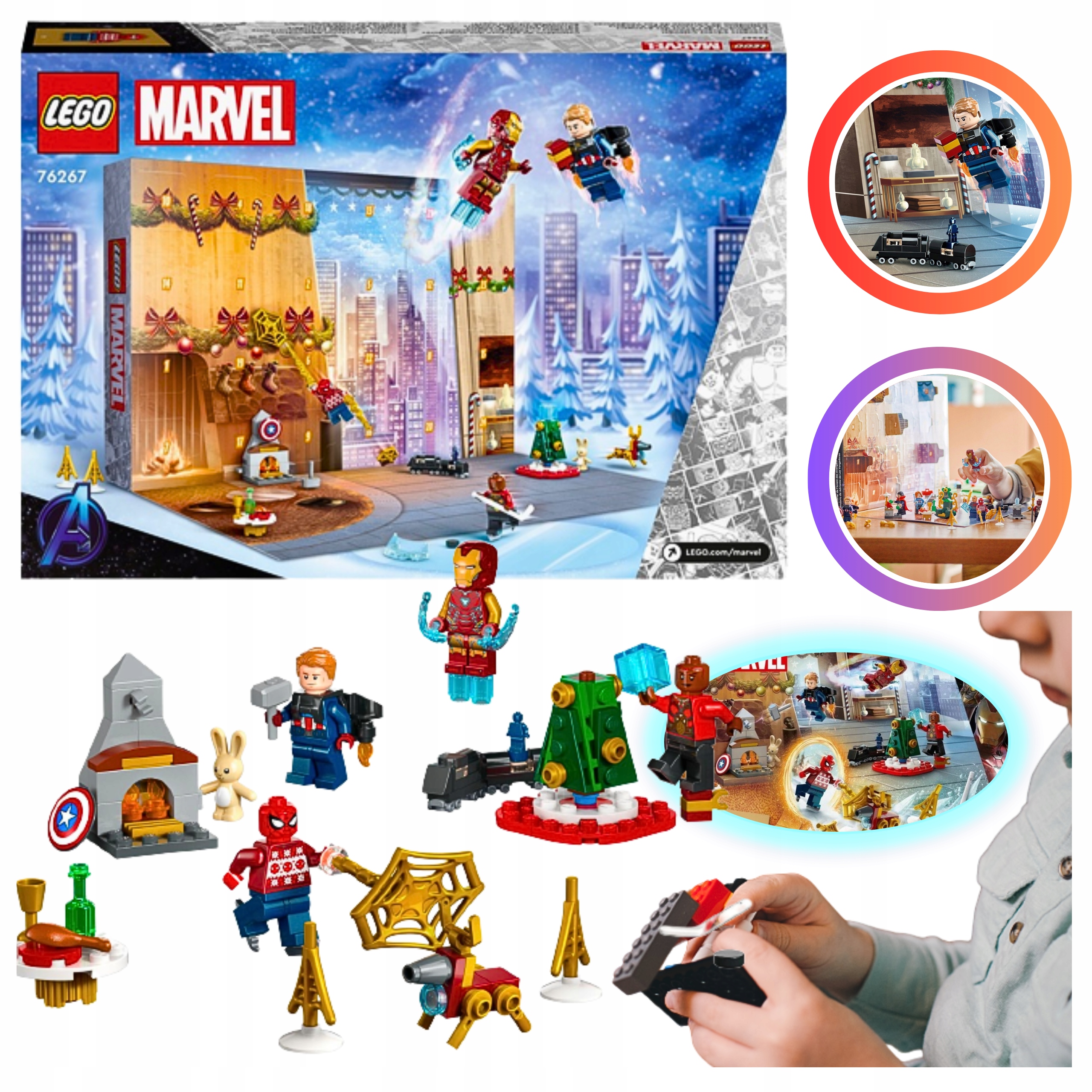 LEGO MARVEL AVENGERS SUPERHEROES KALENDARZ ADWENTOWY ZESTAW 2023 R. XXL